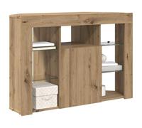 vidaXL Meuble TV LED d'Angle Montage mural Chêne artisanal 100x40x68cm, Meuble TV contemporain, Rangement moderne, Centre de divertissement durable, Unité minimaliste, Cabinet d'angle, Console de salo
