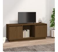 Vidaxl Meuble Tv Marron Miel 110,5x35x44 Cm Bois De Pin Massif Multicolore
