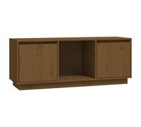 Vidaxl Meuble Tv Marron Miel 110,5x35x44 Cm Bois De Pin Massif Multicolore