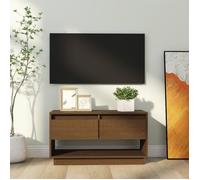 vidaXL Meuble TV Marron miel 74x34x40 cm Bois de pin massif