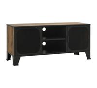Vidaxl Meuble Tv Marron Rustique 105x36x47 Cm Métal Et Mdf Multicolore