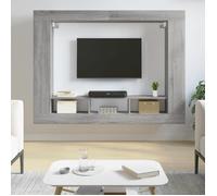 vidaXL Meuble TV suspendu avec étagères latérales Sonoma Gris 152x22x113 cm Bois d'ingénierie