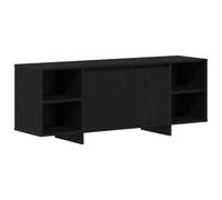 Meuble Tv Vidaxl - Chêne Noir - 120x30x40,5 Cm - Fabriqué En Bois D'ingénierie Noir