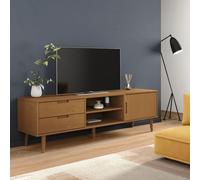 vidaXL Meuble TV MOLDE Marron 158x40x49 cm Bois de pin massif