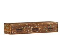 vidaXL Meuble TV Mural 100x30x19 cm Bois Massif de récupération, Meuble média, Meuble latéral, Centre de Divertissement, Meuble HiFi, Buffet, Meuble