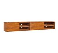 Vidaxl Meuble Tv Mural 180x30x30 Cm Bois De Teck Massif Marron