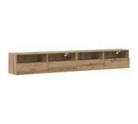 vidaXL Meuble TV mural 2 pcs chêne artisanal 100x30x30 cm, flottant moderne