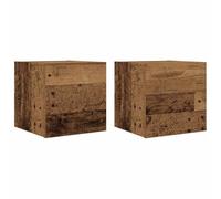 vidaXL Meuble TV mural 2 pcs Vieux Bois 30,5x30x30 cm