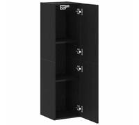 vidaXL Meuble TV Mural 30,5 x 30 x 110 cm Chêne Noir Bois d'ingénierie