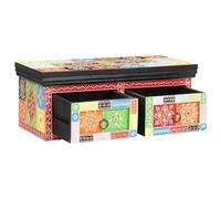 vidaXL Meuble TV Mural 60 X 30 24 cm Multicolore Bois avec 2 Tiroirs pour Rangement Médias Et Décoration Stand Floral Mobilier Décoratif Bohème Solutions Intérieures Salle de Séjour Unique