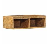 Vidaxl Meuble Tv Mural 60x30x19 Cm Bois Massif De Manguier Brut Marron