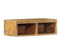 Vidaxl Meuble Tv Mural 60x30x19 Cm Bois Massif De Manguier Brut Marron