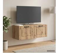 vidaXL Meuble TV Mural Montage Mural Chêne Artisanal 78,5 x 31 x 30 cm, Mobilier Salon, Support TV Moderne, Rangement Abondant, Unité Média Pratique, Design Gain de Place, Centre Divertissement Bois