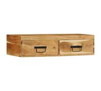 Vidaxl Meuble Tv Mural 80x30x19 Cm Bois Massif D'acacia Marron