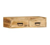 Vidaxl Meuble Tv Mural 80x30x19 Cm Bois Massif De Manguier Brut Marron