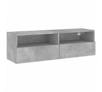 Vidaxl Meuble Tv Mural Gris Béton 100x30x30 Cm Bois D'ingénierie Marron
