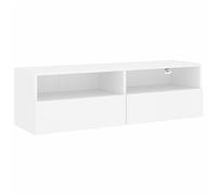 Meuble TV mural blanc 100x30x30 cm bois d ingénierie