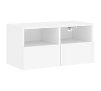 vidaXL Meuble TV mural 836854 – blanc, 60x30x30 cm, bois d'ingénierie