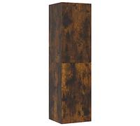 vidaXL Meuble TV Mural, Armoire de Télévision Suspendue, Colonne avec Rangement, Meuble Télé de Salon, Moderne, Chêne Fumé Bois d'Ingénierie