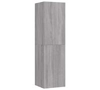 vidaXL Meuble TV Mural, Armoire de Télévision Suspendue, Colonne avec Rangement, Meuble Télé de Salon, Moderne, Sonoma Gris Bois d'Ingénierie