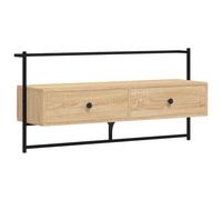 Vidaxl Meuble Tv Mural Chêne Sonoma 100,5x30x51 Cm Bois D'ingénierie Multicolore