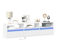 Meuble TV mural avec LED blanc 180x31x45 cm, meuble TV flottant, meuble multimédia mural, unité TV murale, armoire TV 3307940