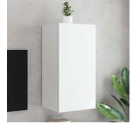 Vidaxl Meuble Tv Mural Avec Lumières Led Blanc 40,5x35x80 Cm Multicolore