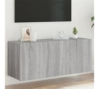 Vidaxl Meuble Tv Mural Avec Lumières Led Sonoma Gris 100x35x41 Cm Gris