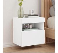 vidaXL Meuble TV Mural avec Lumières LED, Armoire de Télévision Suspendue avec Rangement, Meuble Télé Flottant Salon, 837169