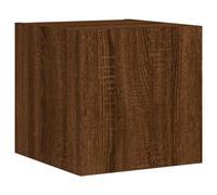 Meuble TV mural avec lumières LED chêne marron 30,5x35x30 cm837230