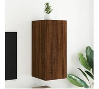 vidaXL Meuble TV Mural avec Lumières LED, Armoire de Télévision Suspendue, Meuble Télé Flottant, Moderne, Chêne Marron Bois 837244
