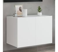 Vidaxl Meuble Tv Mural Avec Lumières Led Blanc 60x35x41 Cm Blanc