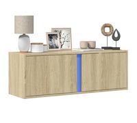 Vidaxl Meuble Tv Mural Avec Lumières Led Chêne Sonoma 100x31x35 Cm