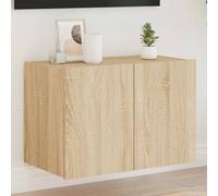 Vidaxl Meuble Tv Mural Avec Lumières Led Chêne Sonoma 60x35x41 Cm