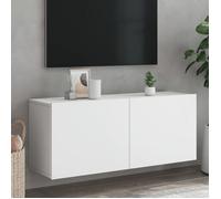 vidaXL Meuble TV mural 836966 blanc 100x30x41 cm