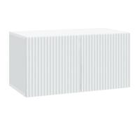 vidaXL Meuble TV mural Blanc 59,5 x 31 x 30 cm Bois d'ingénierie 898535