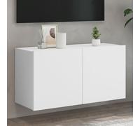 Vidaxl Meuble Tv Mural Blanc 80x30x41 Cm Blanc