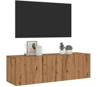 vidaXL Meuble TV mural chêne artisanal 100x30x30 cm bois d'ingénierie Marron