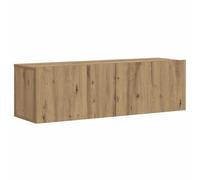 vidaXL Meuble TV mural chêne artisanal 100x30x30 cm bois d'ingénierie Marron