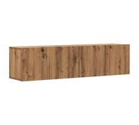 Vidaxl Meuble Tv Mural Chêne Artisanal 120x30x30 Cm Bois D'ingénierie Marron