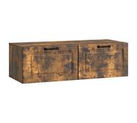 vidaXL Meuble TV mural Chêne fumé 98 x 41 x 30 cm Bois d'ingénierie