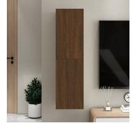 Vidaxl Meuble Tv Mural Chêne Marron 30,5x30x110 Cm Multicolore
