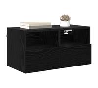 vidaXL Meuble TV Mural Chêne Noir 60 x 30 x 30 cm Bois d'ingénierie, Rangement Mural Moderne, Forme rectangulaire, Support TV Flottant Solide, Meuble média, Design Gain de Place