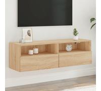 Vidaxl Meuble Tv Mural Chêne Sonoma 100x30x30 Cm Bois D'ingénierie Marron