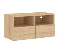 vidaXL Meuble TV Mural chêne Sonoma 60x30x30 cm Bois d'ingénierie