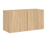 vidaXL Meuble TV mural 836956 Chêne Sonoma moderne avec rangement suspendu 80x30x41 cm
