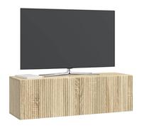vidaXL Meuble TV Mural Chêne Sonoma 98 x 31 x 30 cm Bois d'ingénierie, Meuble TV Mural élégant et rectangulaire, avec Grand Rangement pour Vos divertissements, système Moderne pour Maisons