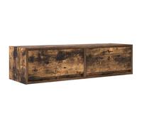 vidaXL Meuble TV Mural en chêne fumé, 100 x 31 x 25,5 cm, en Bois reconstitué, avec 2 tiroirs pour Un Rangement stylé dans Le Salon.