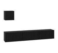 Vidaxl Ensemble De Meuble Tv Autre 4 Pcs Chêne Noir 60 X 30 X 30 Cm