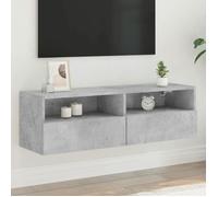 vidaXL Meuble TV mural gris béton 100x30x30 cm bois d'ingénierie 836888